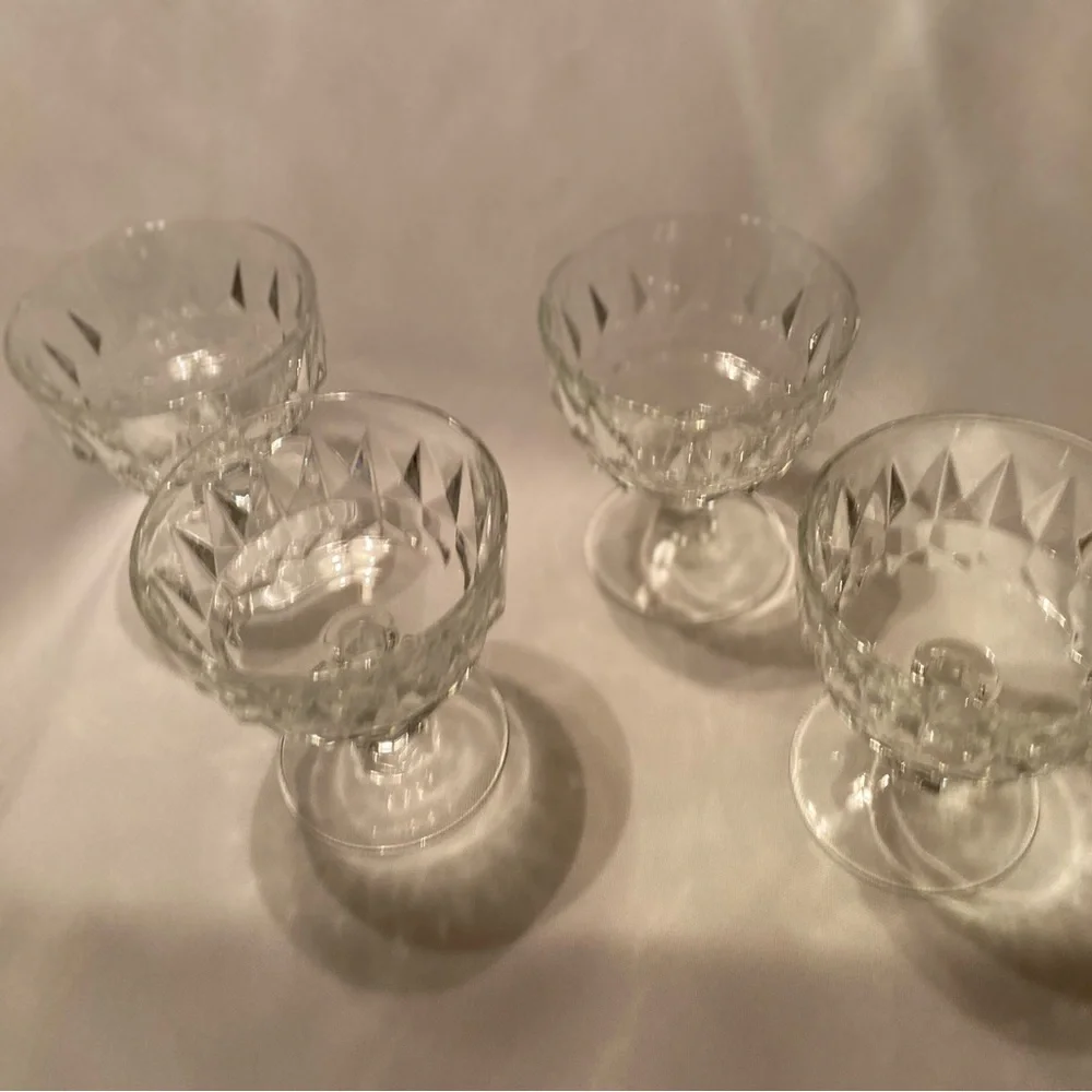 Arcoroc Prestige de France Artic Champagne Sherbet Crystal Glasses